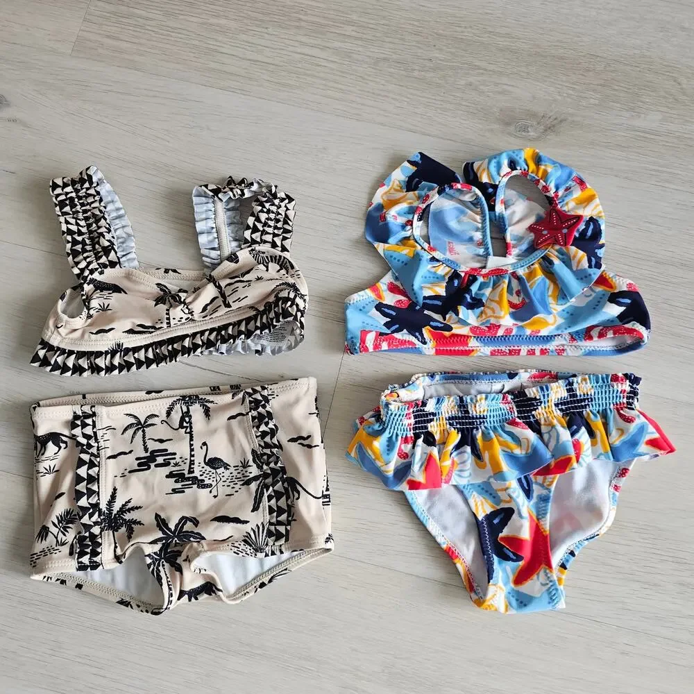 Janie and Jack GEO TRIM SAFARI 2-PIECE SWIMSUIT size 2T bundle